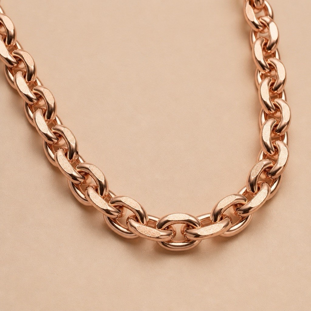 Solid Copper Chain CN555G – 3/8 of an inch wide. Available in 18 to 30 inches.