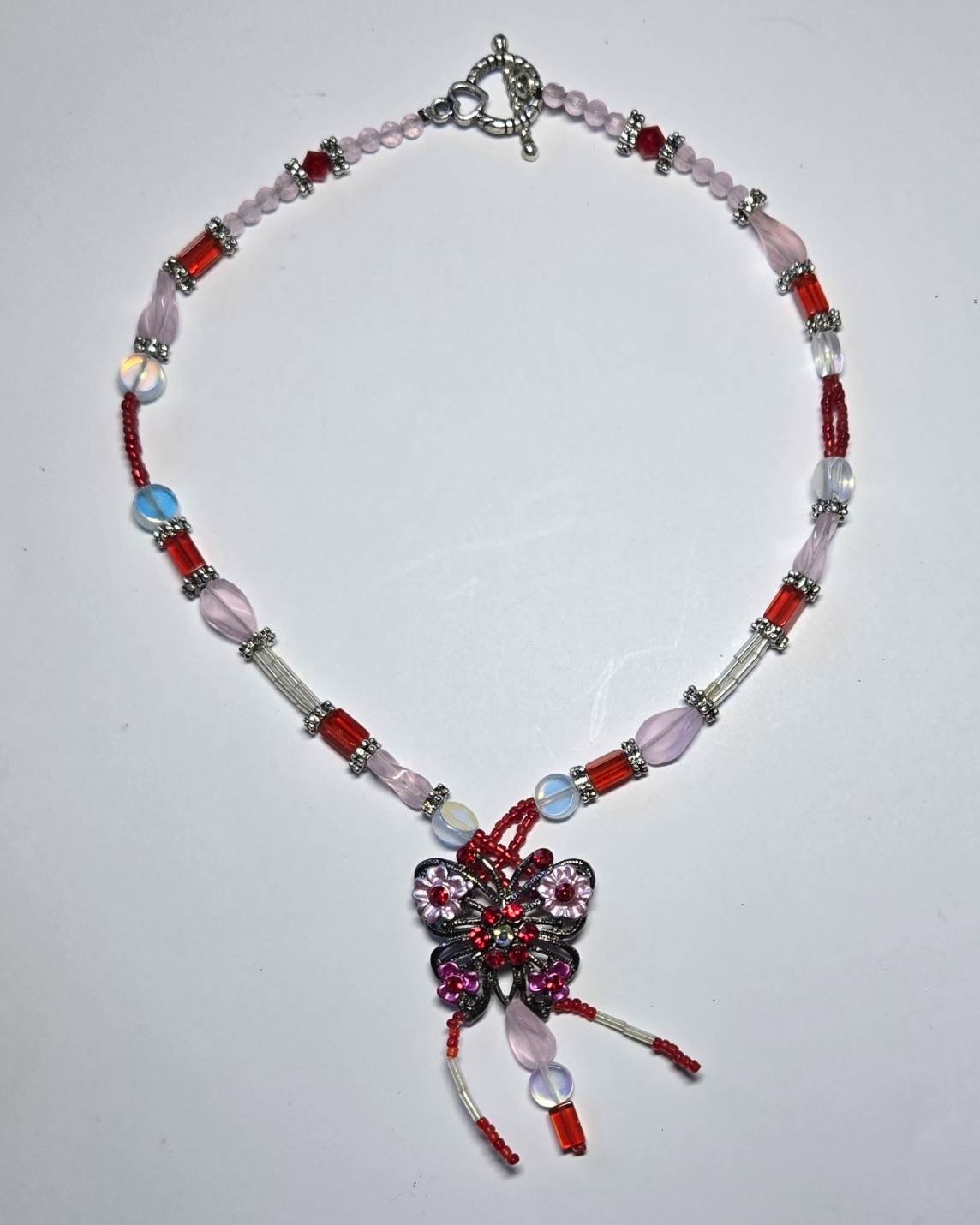 Handmade Beaded Pendant Necklaces Boho Floral Artisan Jewelry Set Gift 6 pc