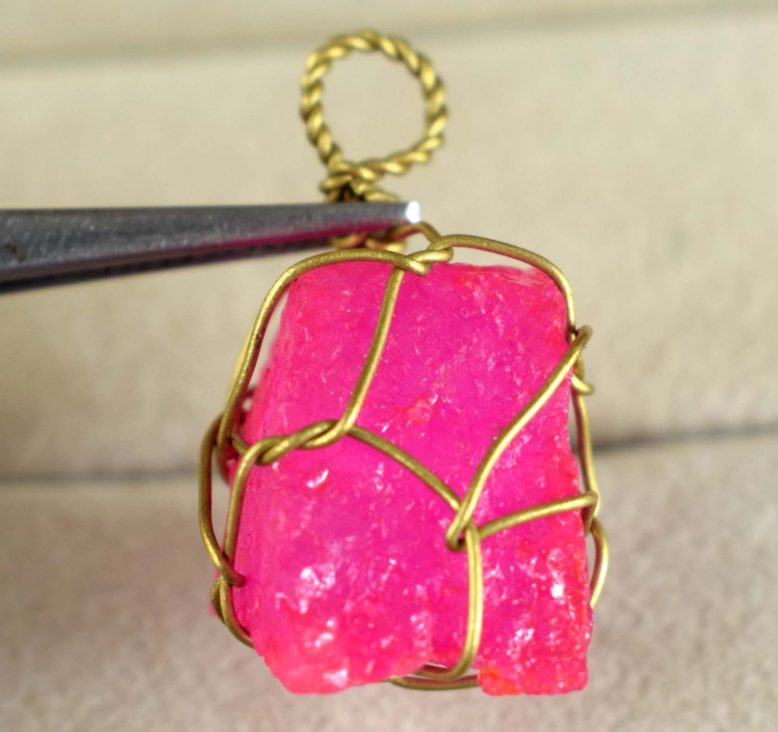 Engagement Present 45.10 Ct African Pink Sapphire Natural Gems Rough Pendant