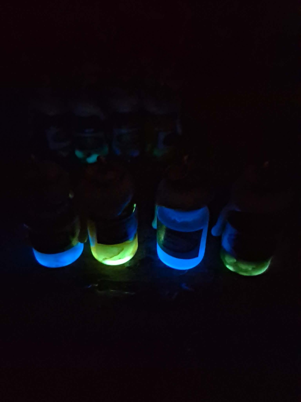 Fireflies Potion Bottle Necklace, Glow in the dark, Fluorescent, UV Glow Stones