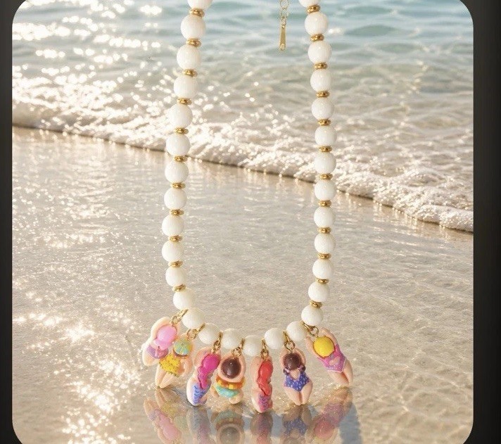 Playful, Colorful, Beach Themed Necklace. Inspired By Anthropologie