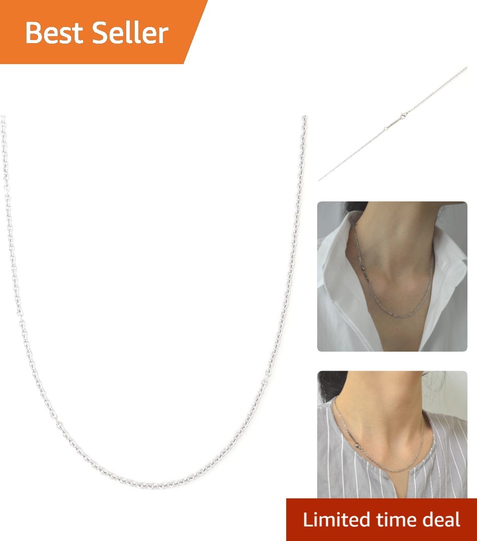 Polished 2MM Stainless Steel Chain Necklace for Men & Women – 16 to 30 Inches