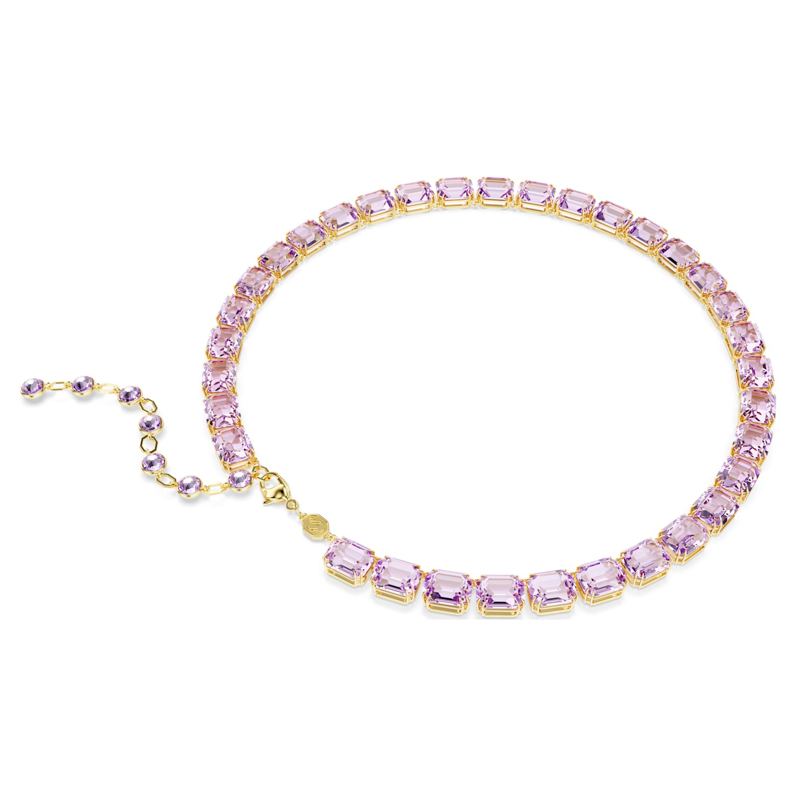 Swarovski Millenia Necklace, Octagon Cut, Purple, Gold-Tone Plated 5705754