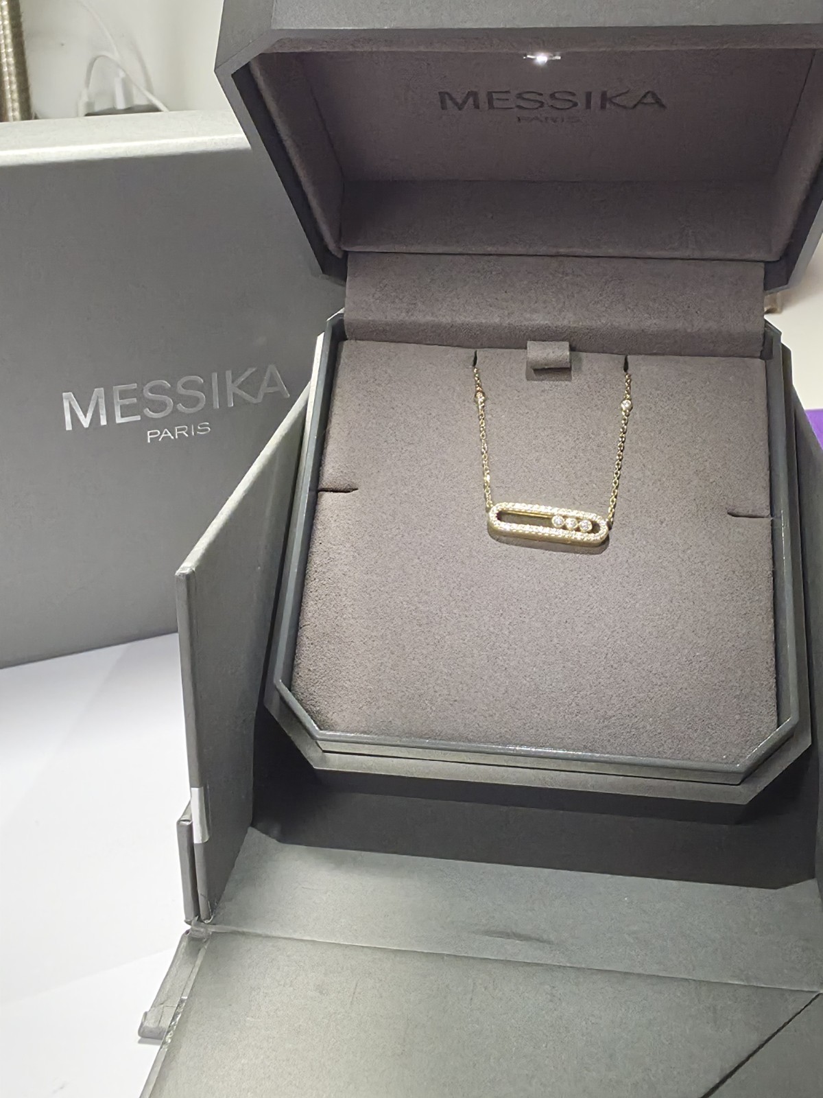 Messika Baby Move Pave Necklace – Yellow Gold