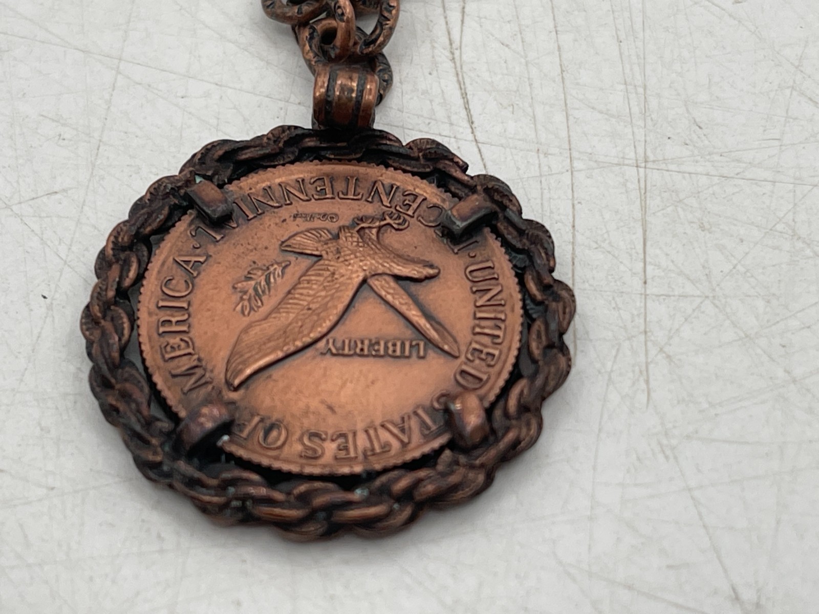 United States Of America Spirit of ‘76 1776-1976 Coin Necklace Mohawk Iron Work