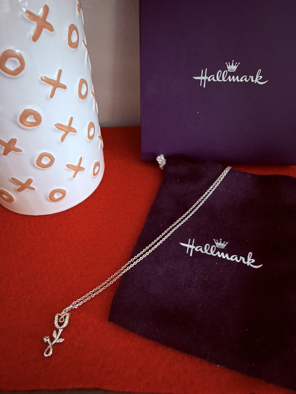 Hallmark Silver-Tone Floral Necklace Brand New w/ Box Perfect Valentines Gift!