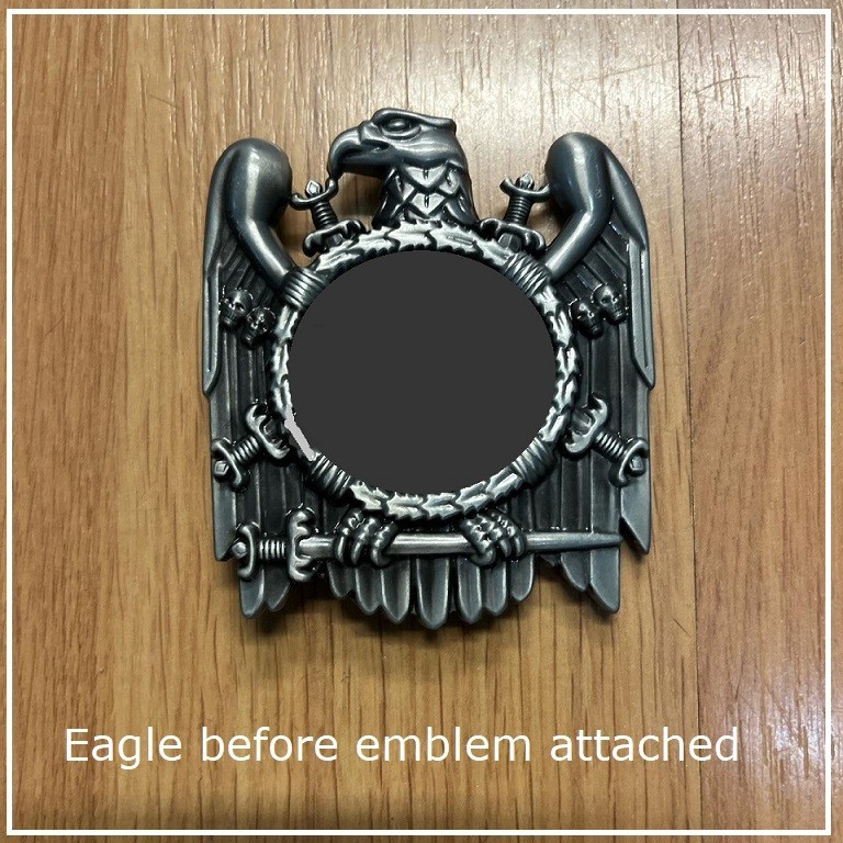 LEADER OF MEN Necklace – Vintage Indian Head Nickel – 1 3/4″ Tall Steel Eagle