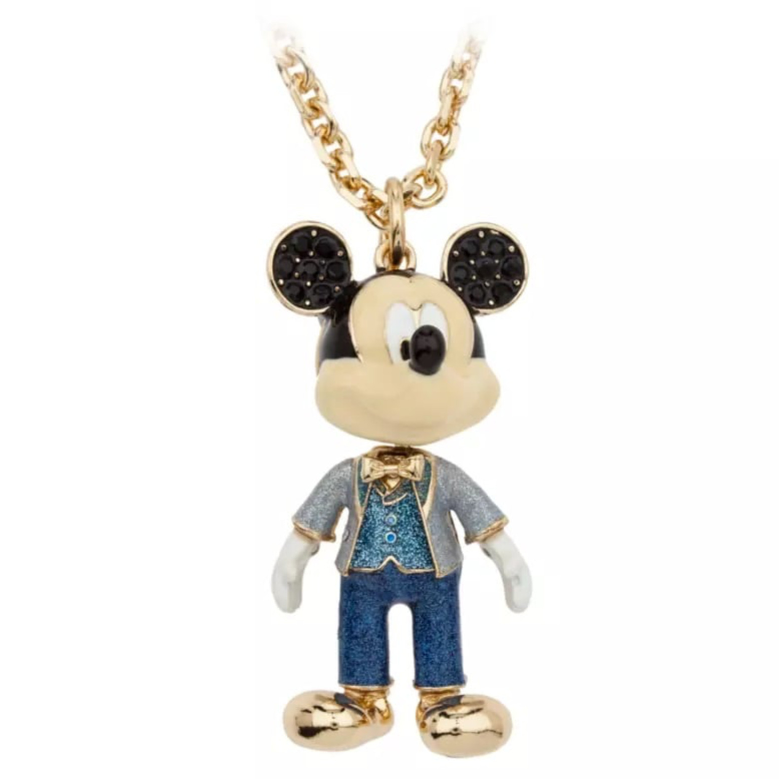 2022 Disney Parks Betsey Johnson 50th Anniversary Mickey Mouse Suit Necklace NEW