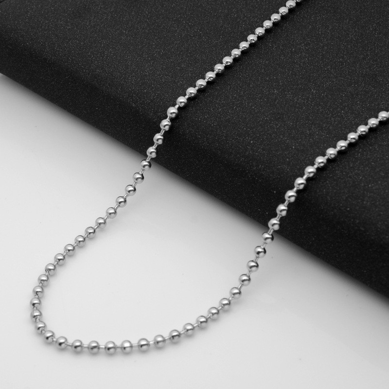 USA Stock Stainless Steel Round Ball Bead Chain Necklace Men Women 2/3mm