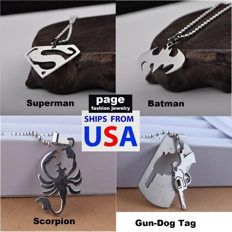 Women’s / Men’s Fashion Silver Stainless Steel Pendant Necklace Jewelry