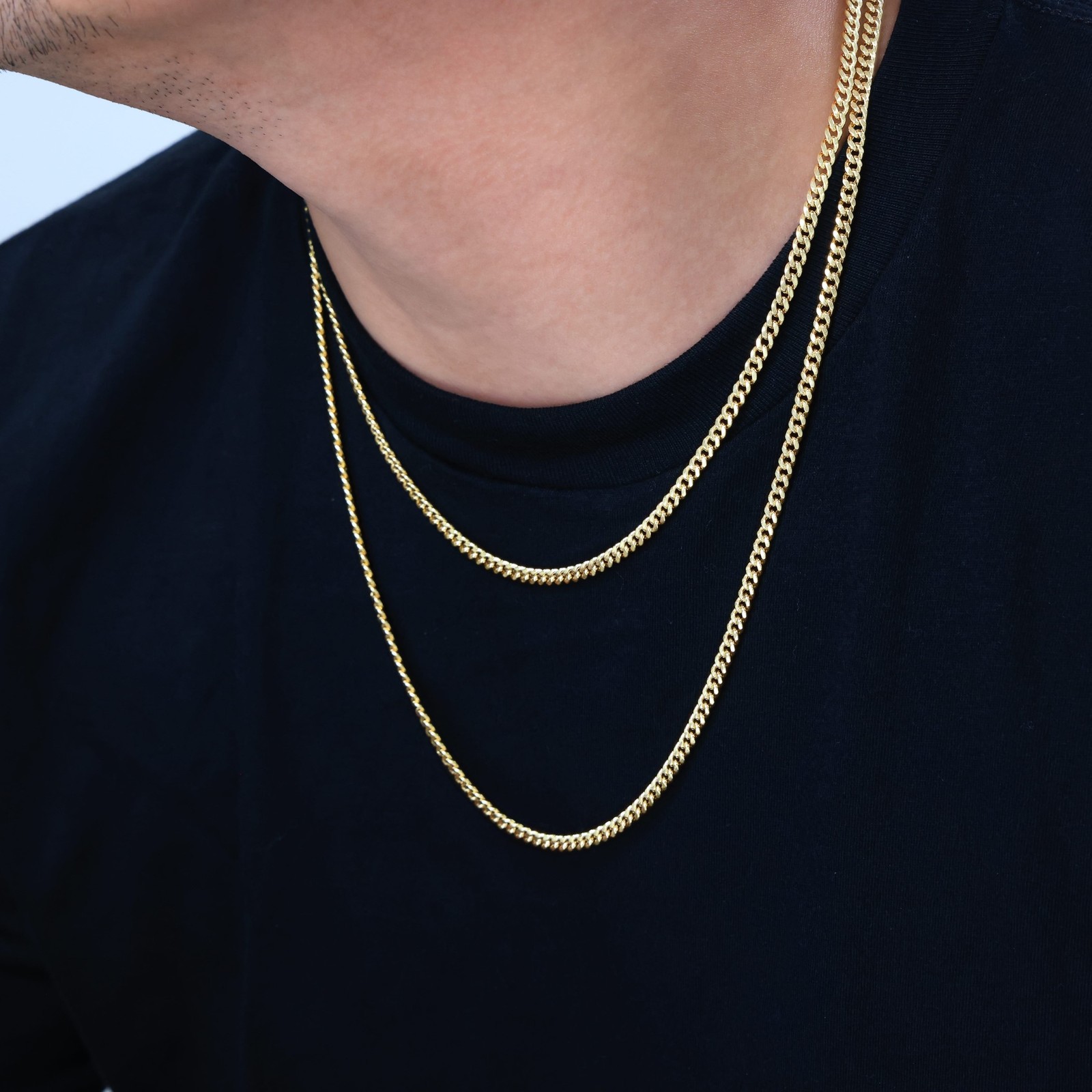 10K Yellow Gold Mens 4mm Miami Cuban Link Chain Italian Pendant Necklace 30″