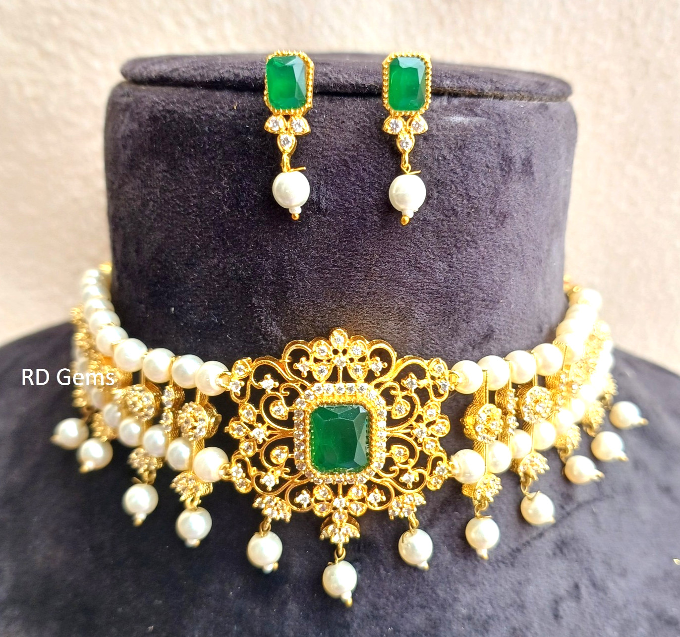 Women’s Ethnic Choker Necklace With Earring Jewelry Set For Special Occasions