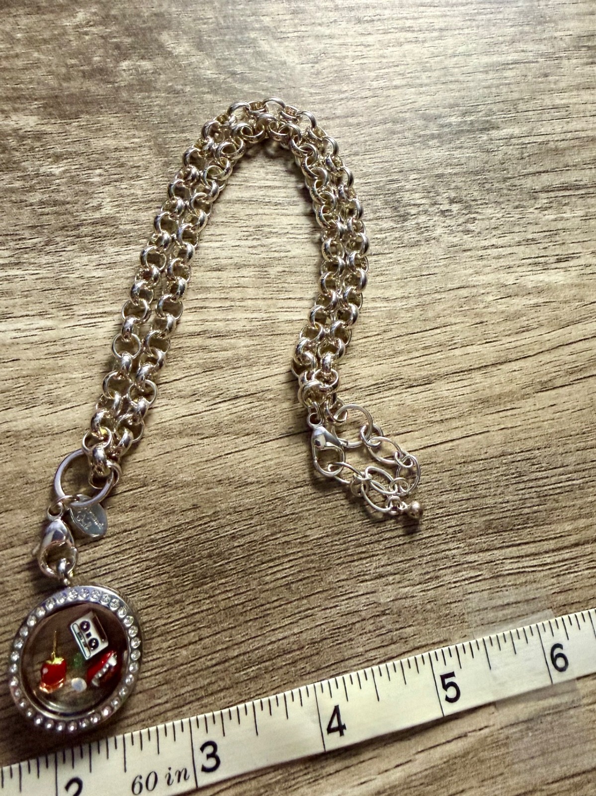 Origami Owl Silver-Tone Necklace with Medium Locket – Halloween Theme Charms #21