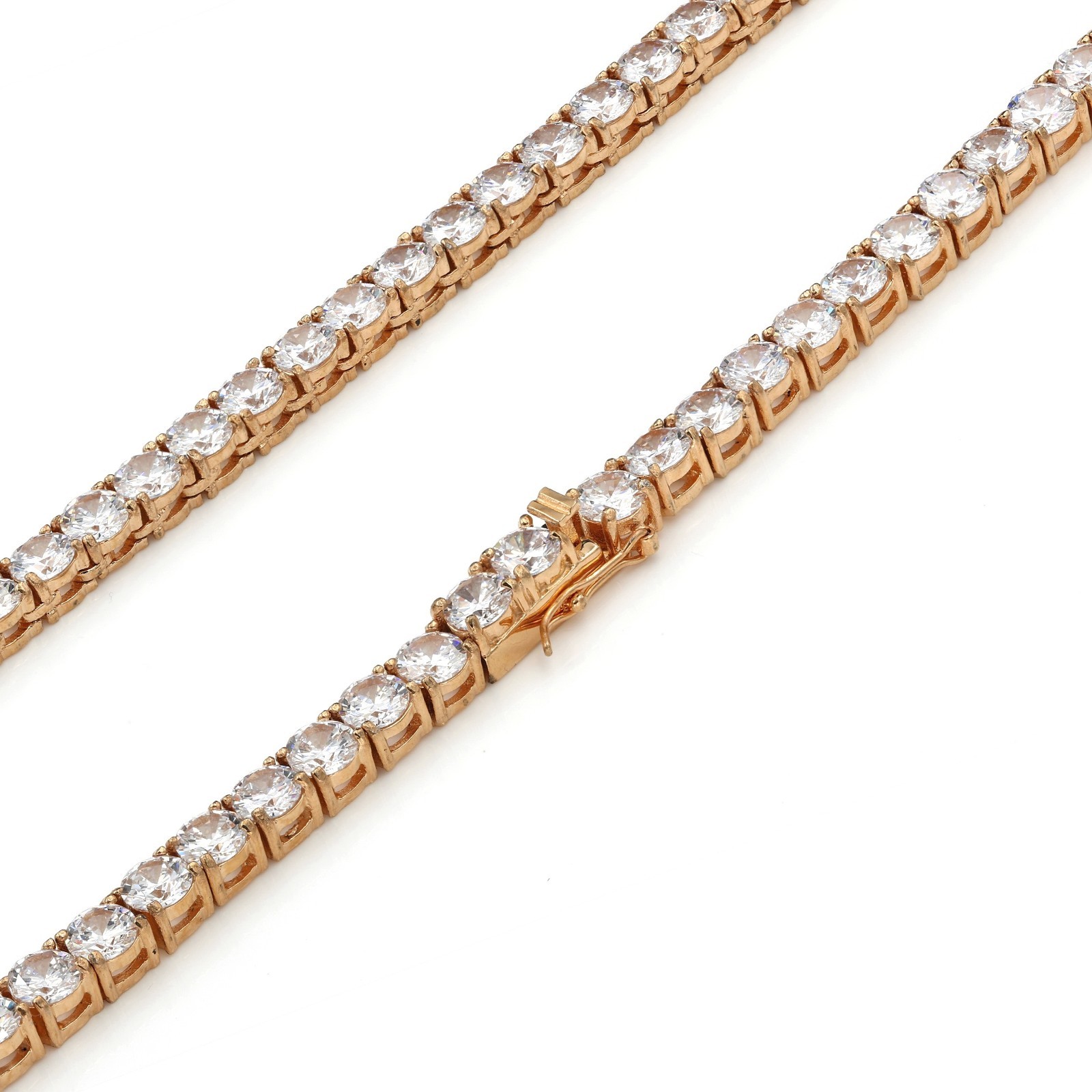 34 inches ANTI-TARNISH Stainless Steel with Cubic Zirconia Tennis Necklace