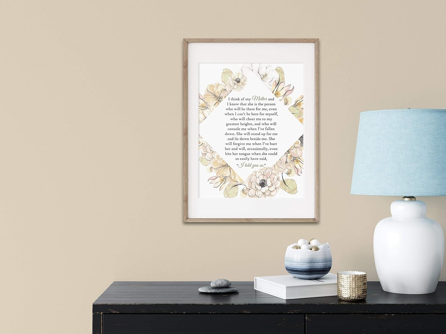Charming 8×10 Floral Quote Print for Moms – Perfect for Any Special Occasion
