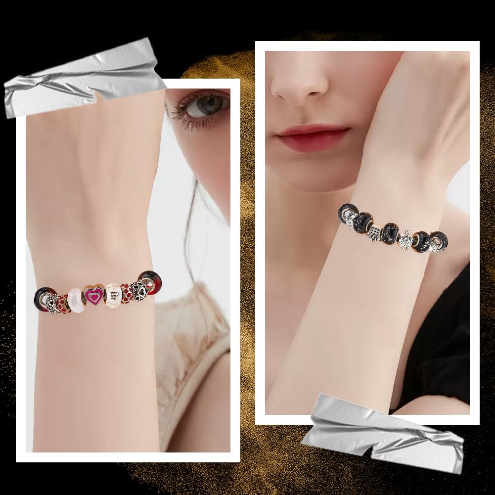 1 Box 12Pcs Snake Chain Charm Bracelet Silver Charm Bracelets Bulk