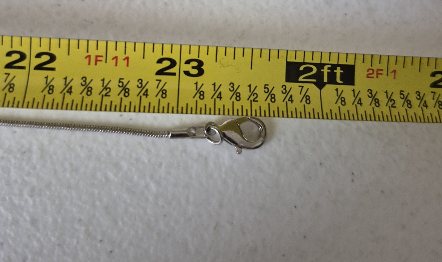 Lot of 13 Silver Tone Round Snake Chain 22″ Lobster Clasp