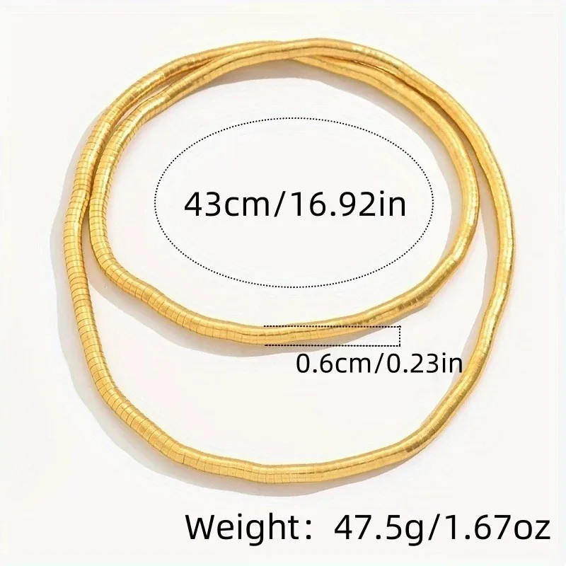 Geometric Long Chain Necklace Multilayer Bendable Link 70cm Women Jewelry