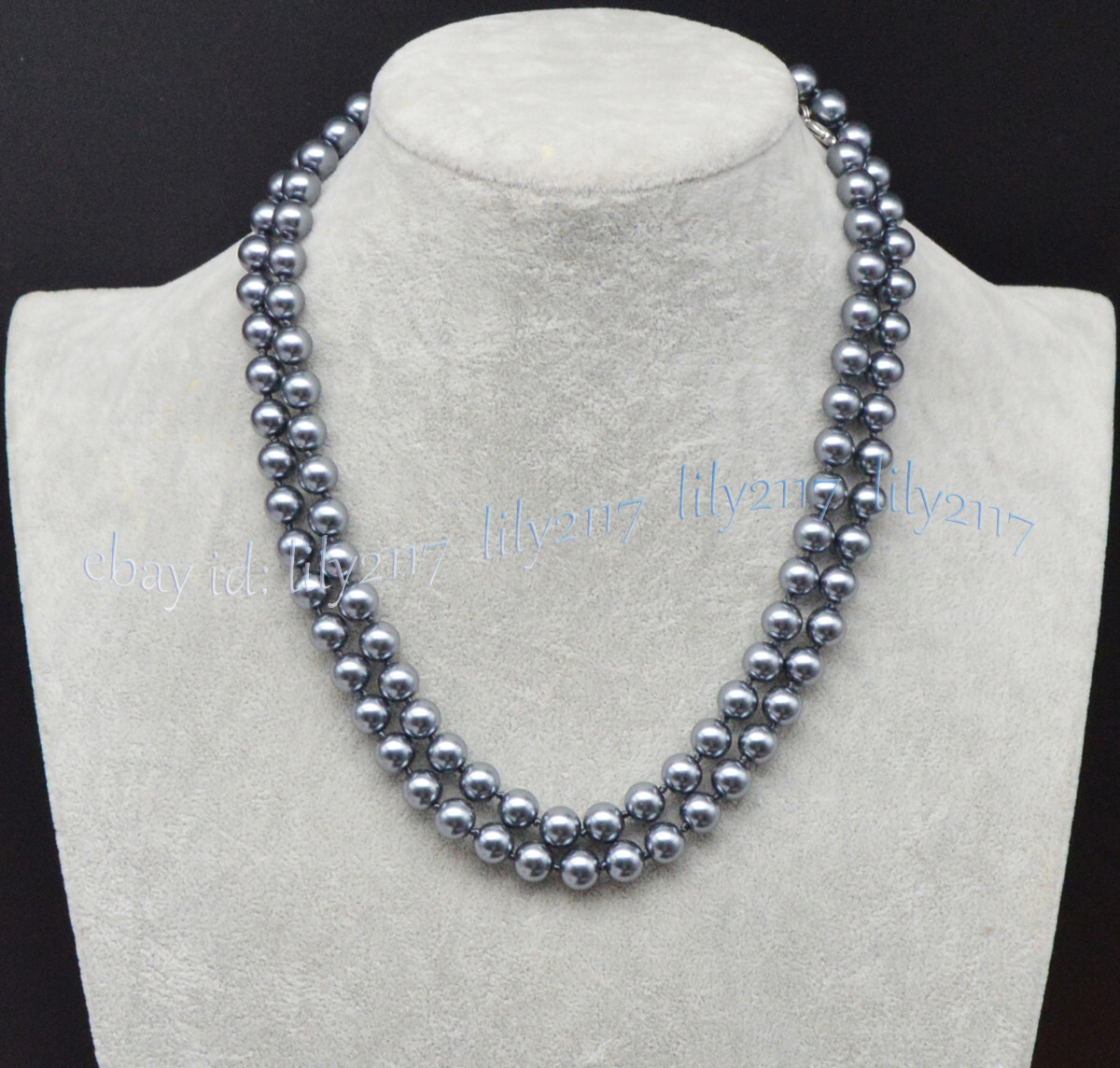 Fashion 8/10/12mm Multi-Color South Sea Shell Pearl Round Beads Necklaces 36”