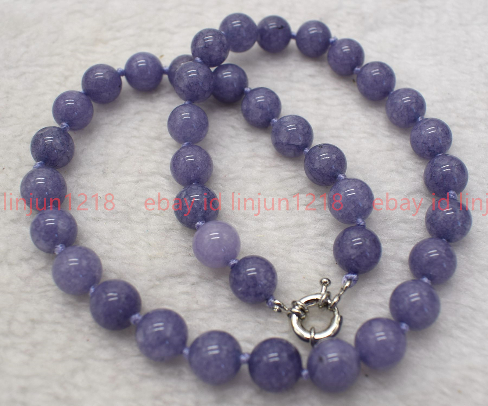 Charming 6/8/10/12mm Purple Alexandrite Round Gemstone Beads Necklace 16-36″