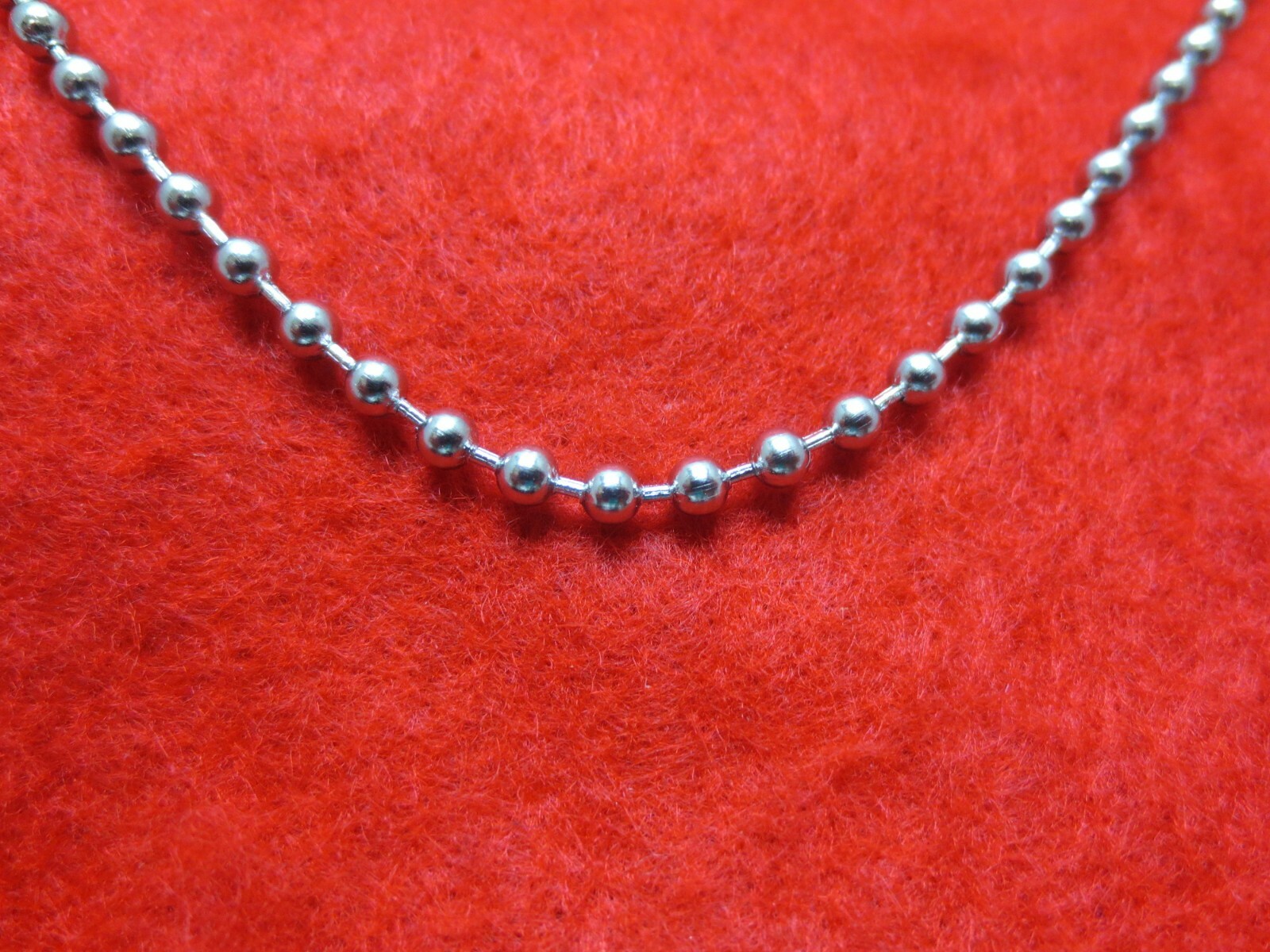 42 INCH 3.2mm STAINLESS STEEL SILVER BALL CHAIN WITH A LOBSTER CLAW CLASP