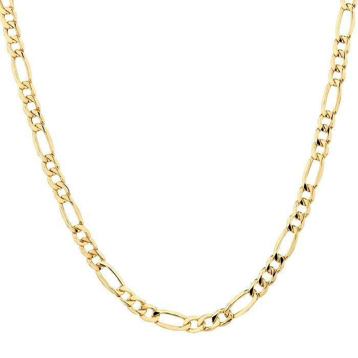 Figaro Chain Necklace in Genuine 18K Gold Filled Tarnish-FREE 3.5mm Wide 16″-32″