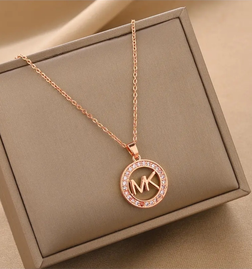 MK 18K Rose Gold plated 316L Stainless Steel Necklace 15.5 ” +2″ ext