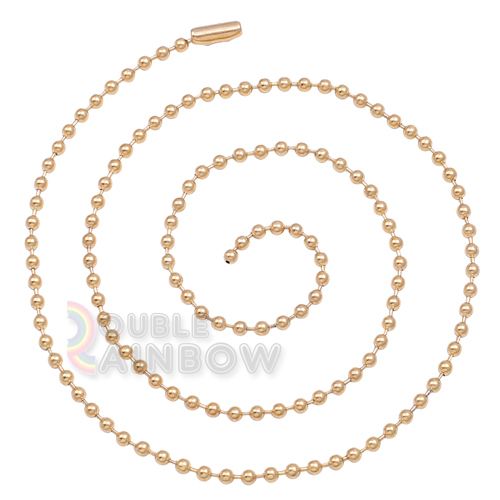 C21 20-30″MEN Stainless Steel Gold Ball chain Necklace link MILITARY id dog tag