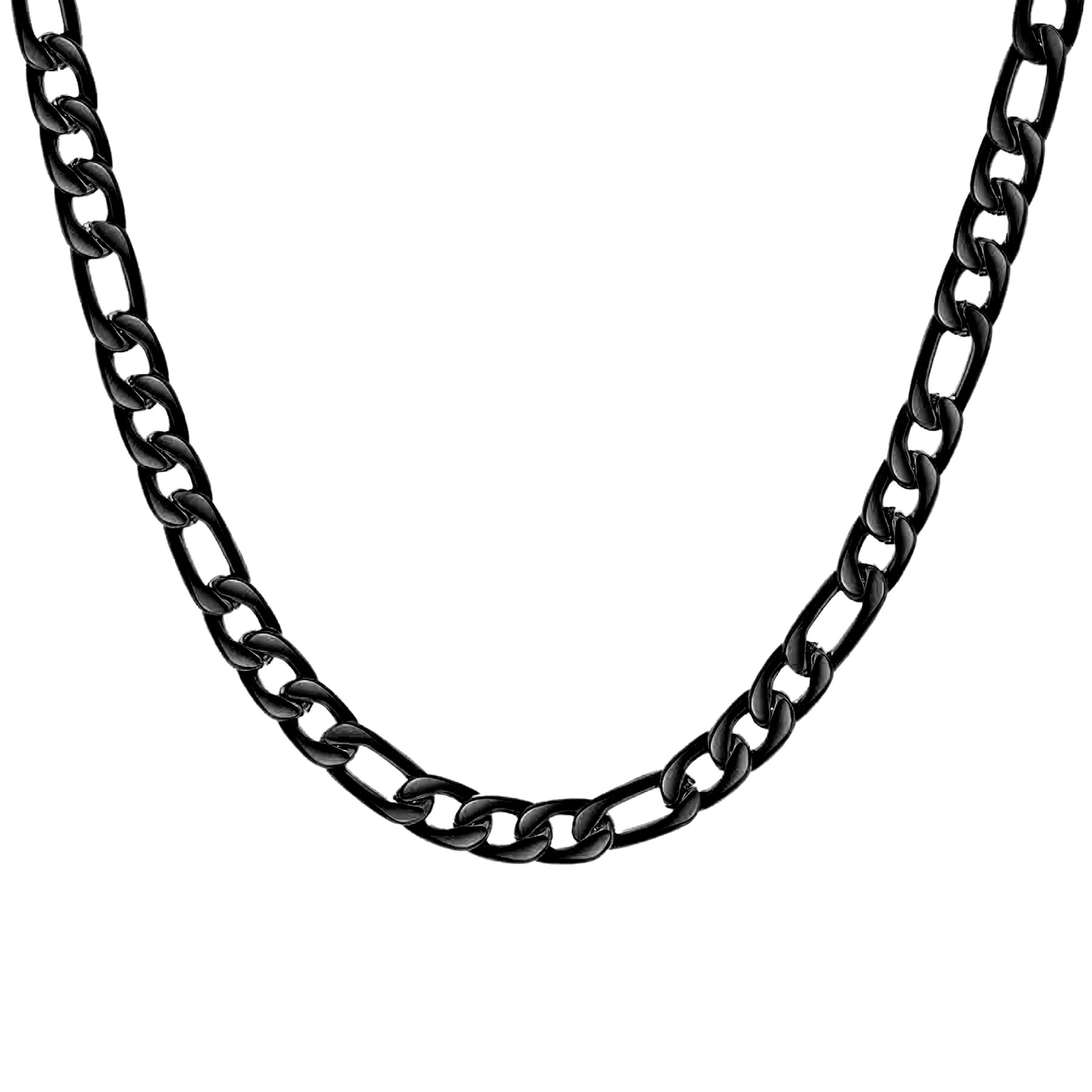 Stainless Steel Black Cuban Curb Chain 16″-24″ Men Choker Necklace 4/5/6.5/7.5mm