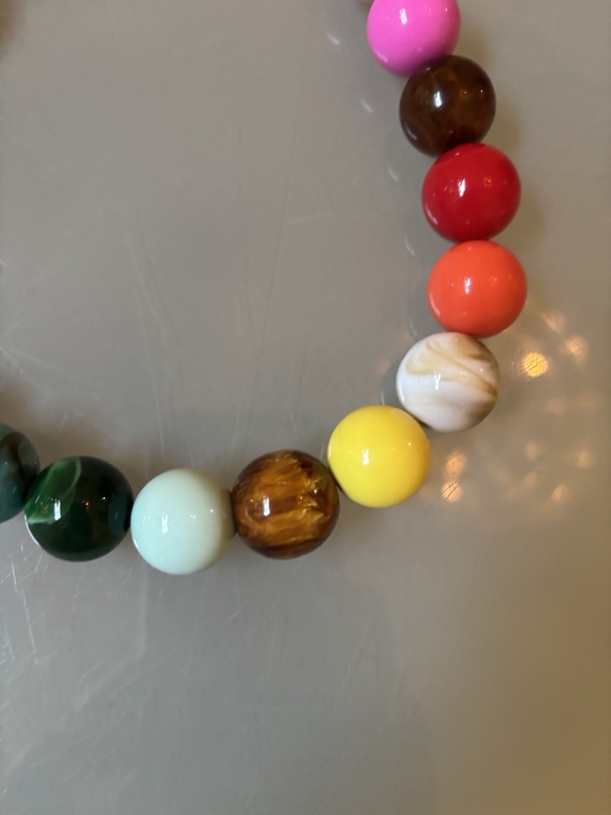 NWOT Statement Chunky Marble Like Rainbow Stones Rock Candy Anthropologie