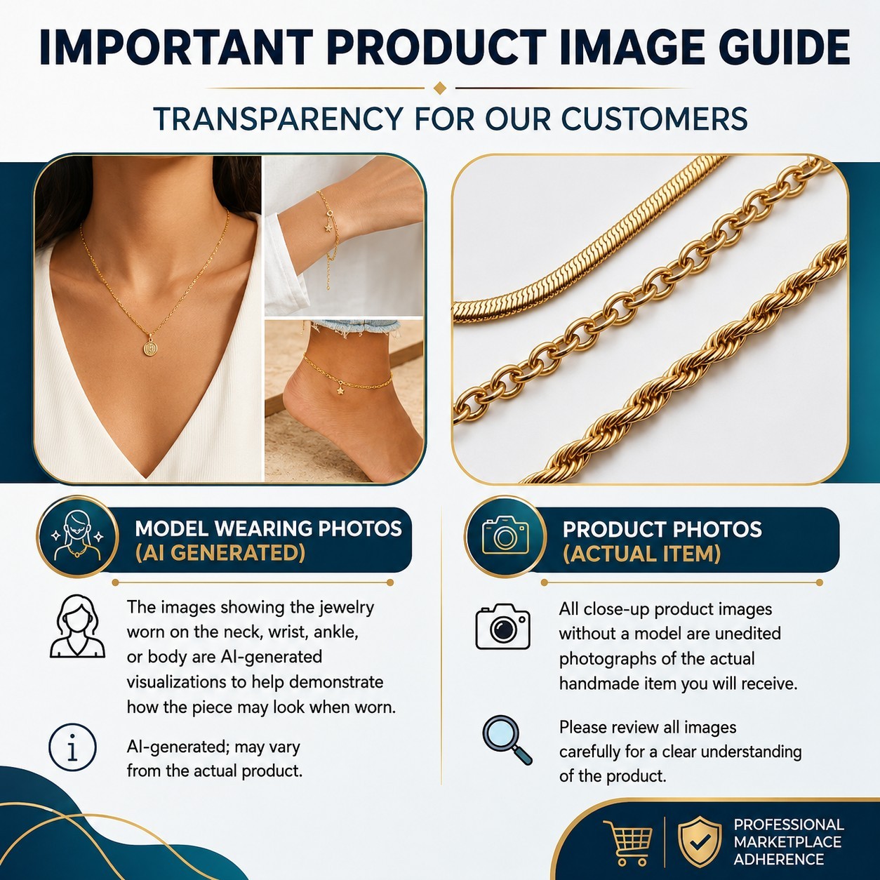 20″ MANVI LUXE Gold Filled Minimalist Chain Necklace Elegant Woven Link Chain