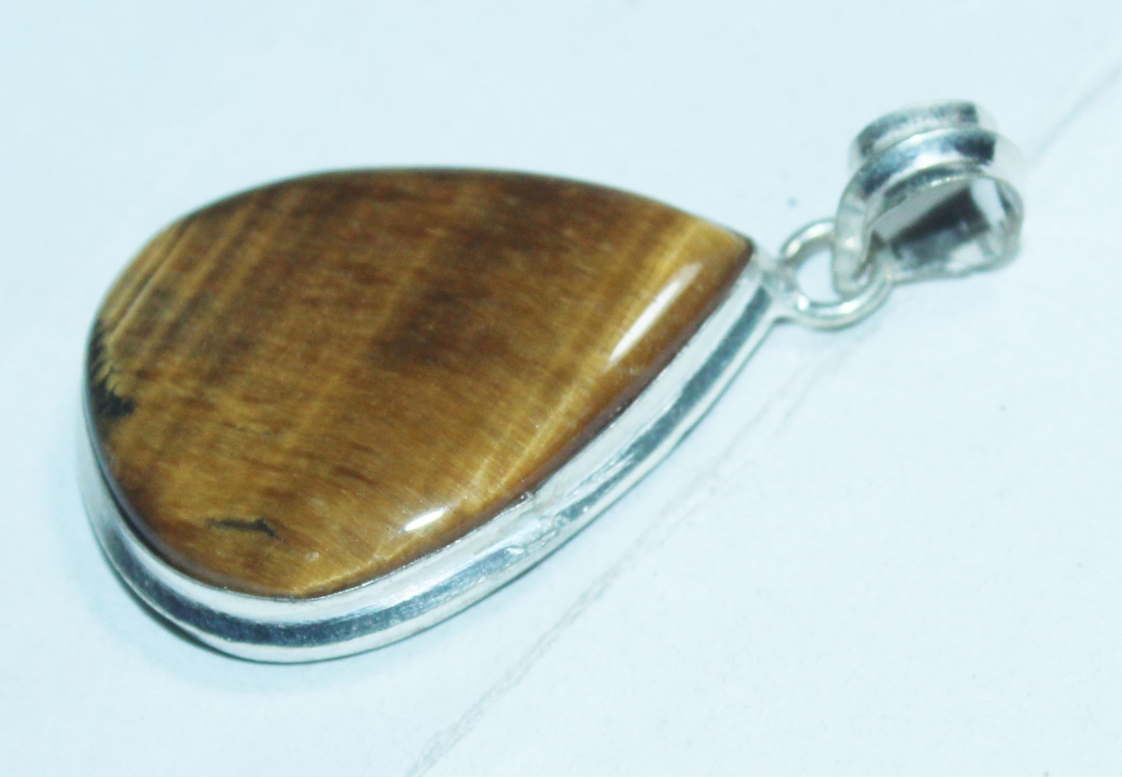 Tiger Eye Pear Shape Handmade Gemstone Pendant Jewelry Pendant Size 1.5 Inches