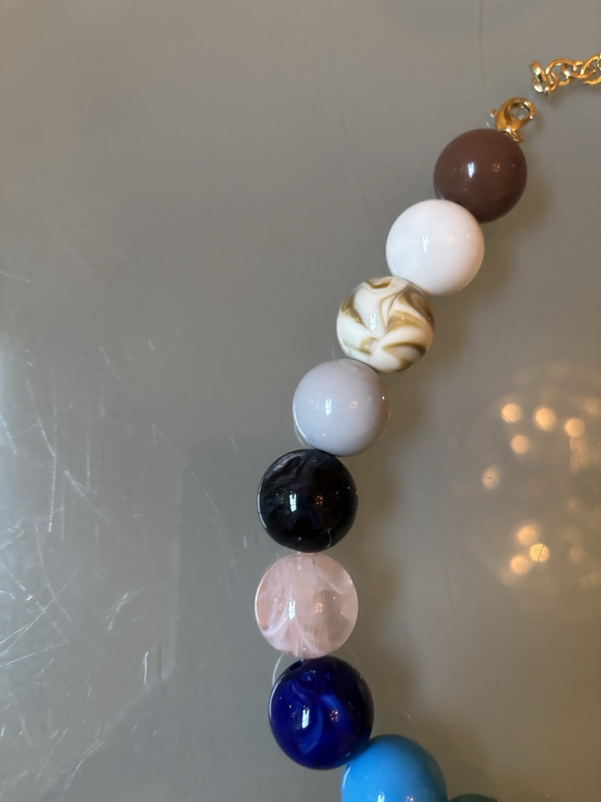 NWOT Statement Chunky Marble Like Rainbow Stones Rock Candy Anthropologie