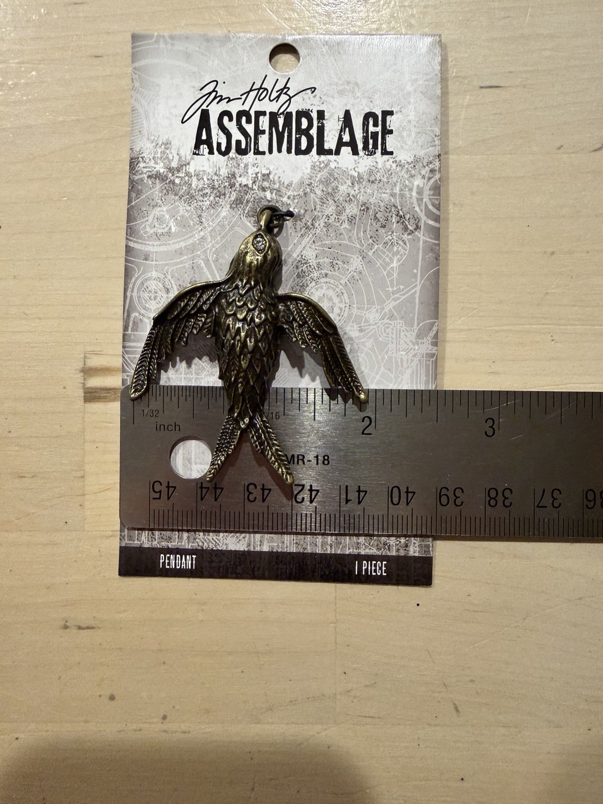 3 Pack Brass Bird Pendant