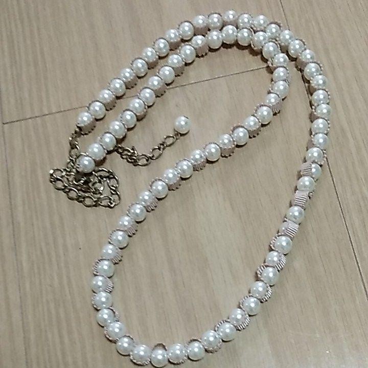 GENUINE NATURAL WHITE FRESHWATER PEARL NECKLACE 30in 8mm