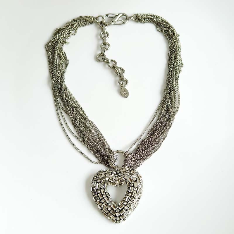 16″ Zara Heart Pendant Statement Necklace Gift Chic Women Party Vacation Jewelry