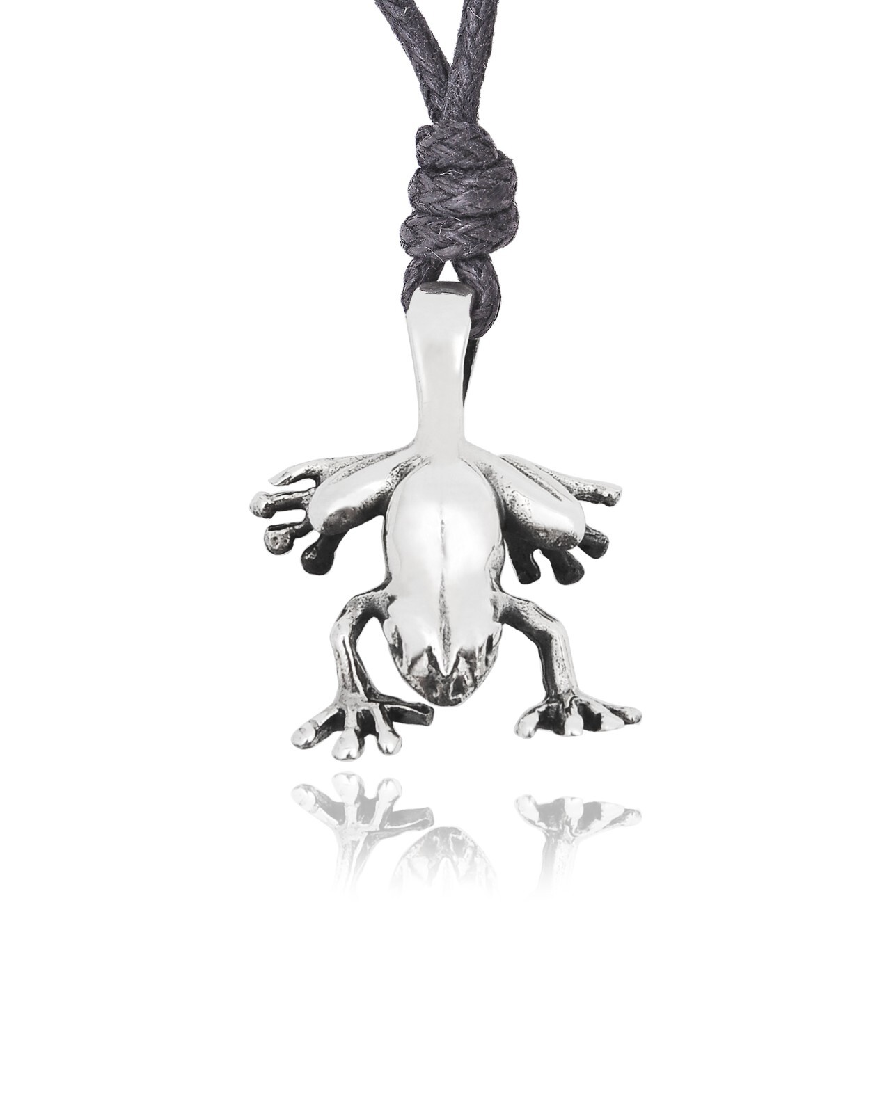 Frog 92.5 Sterling Silver Charm Necklace Pendant Jewelry