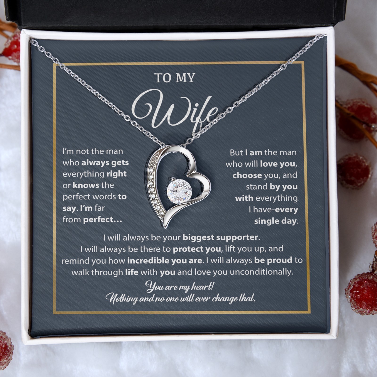 To My Wife Necklace, Gift For Wife, Anniversary Gift For Wife, Necklace For Wife