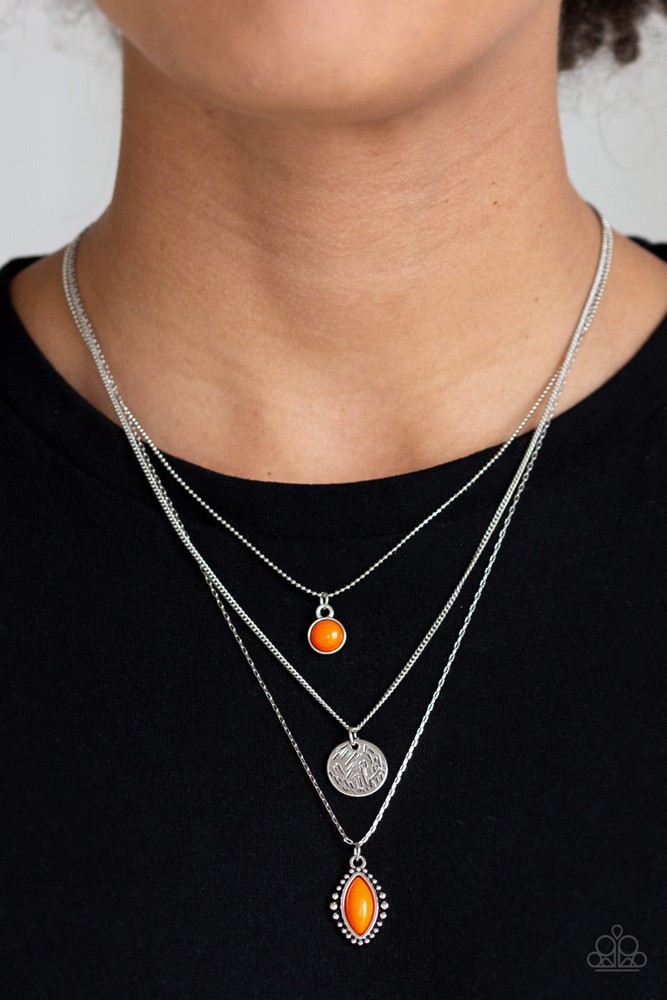 Tide Drifter Orange Necklace