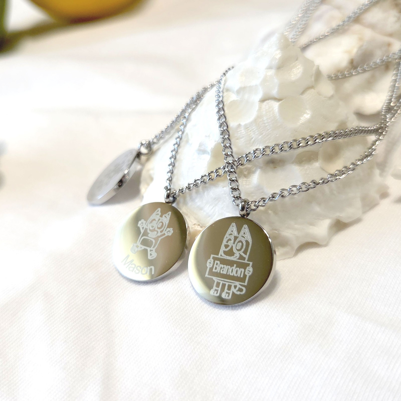 Personalized Bluey Necklaces for kids