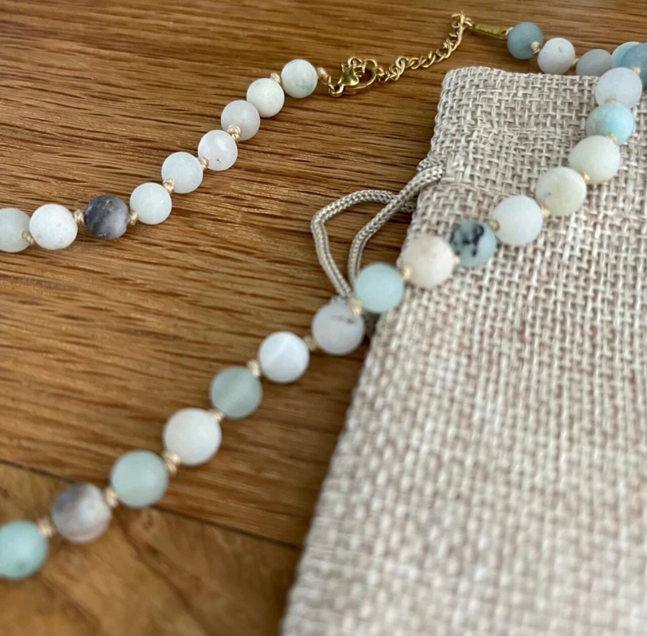 NEW Anthropologie Boho Green Stone Beaded Gold Plated Choker Necklace Jewelry