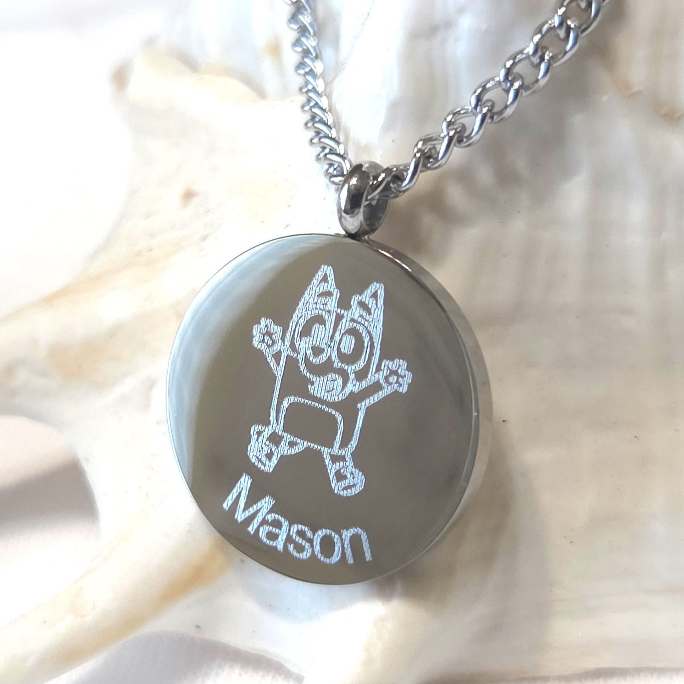 Personalized Bluey Necklaces for kids