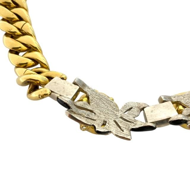 AUTH LOUIS VUITTON MP2193 WINDSOR BUYER NECKLACE GP SWAROVSKI GOLD SILVER BLACK