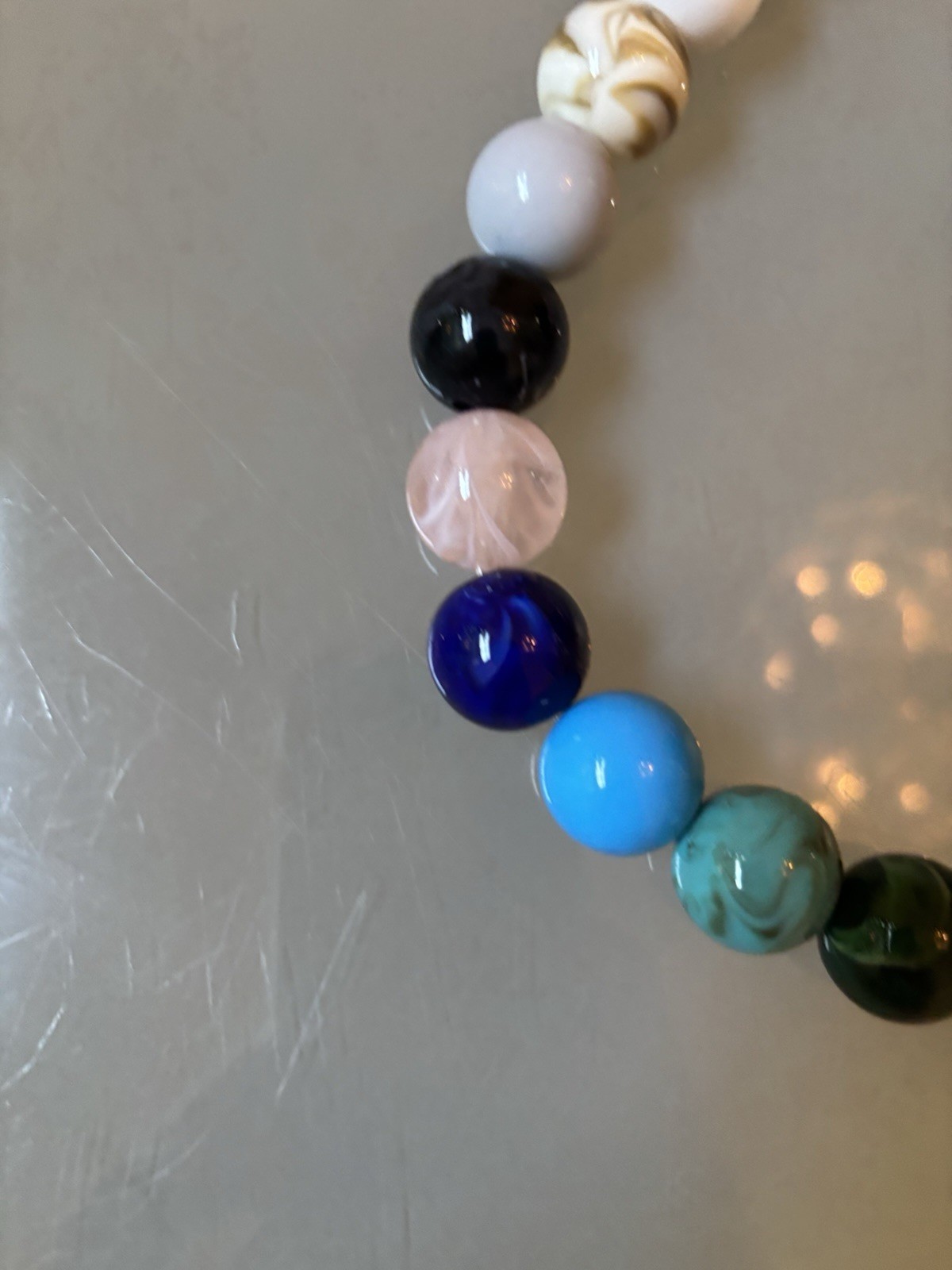 NWOT Statement Chunky Marble Like Rainbow Stones Rock Candy Anthropologie