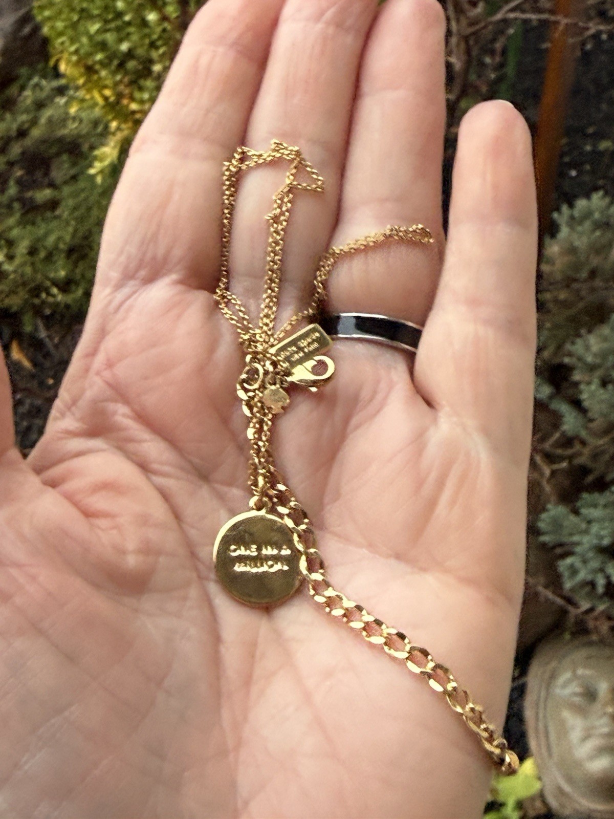 New Kate Spade NY One In A Million “E” Initial Gold Tone 17” Necklace 3.5” Ext.