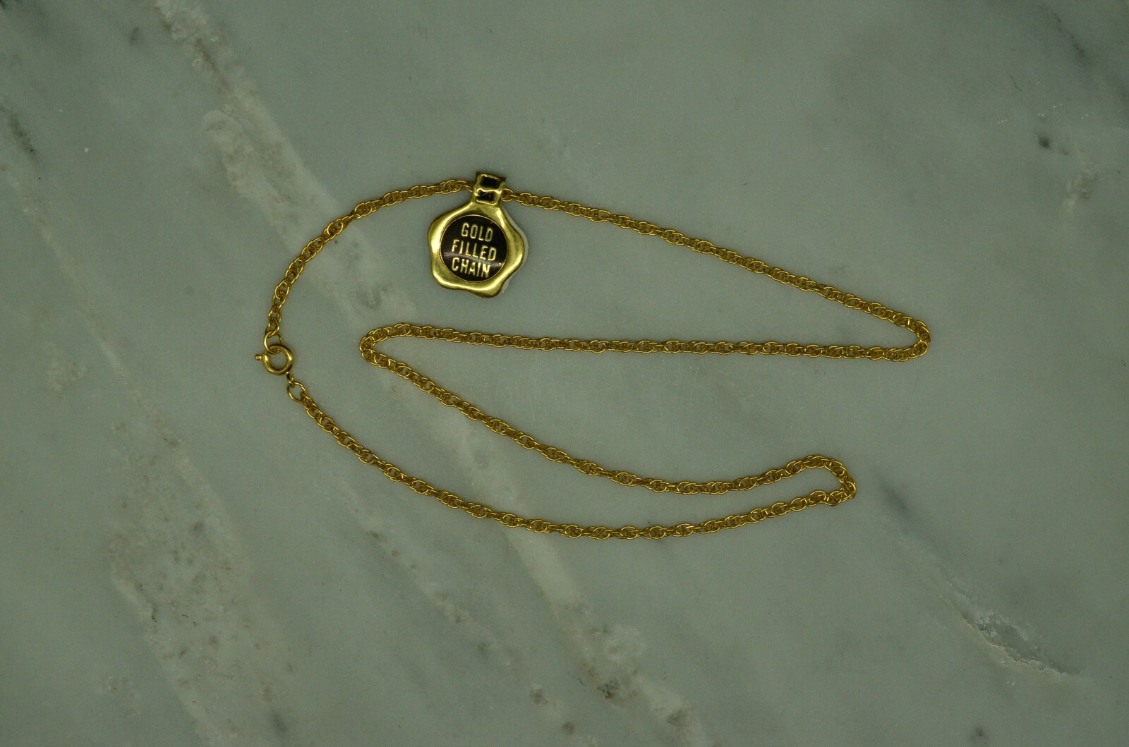 15″ YELLOW GOLD FILLED LOOSE ROPE CHAIN NECKLACE 2mm