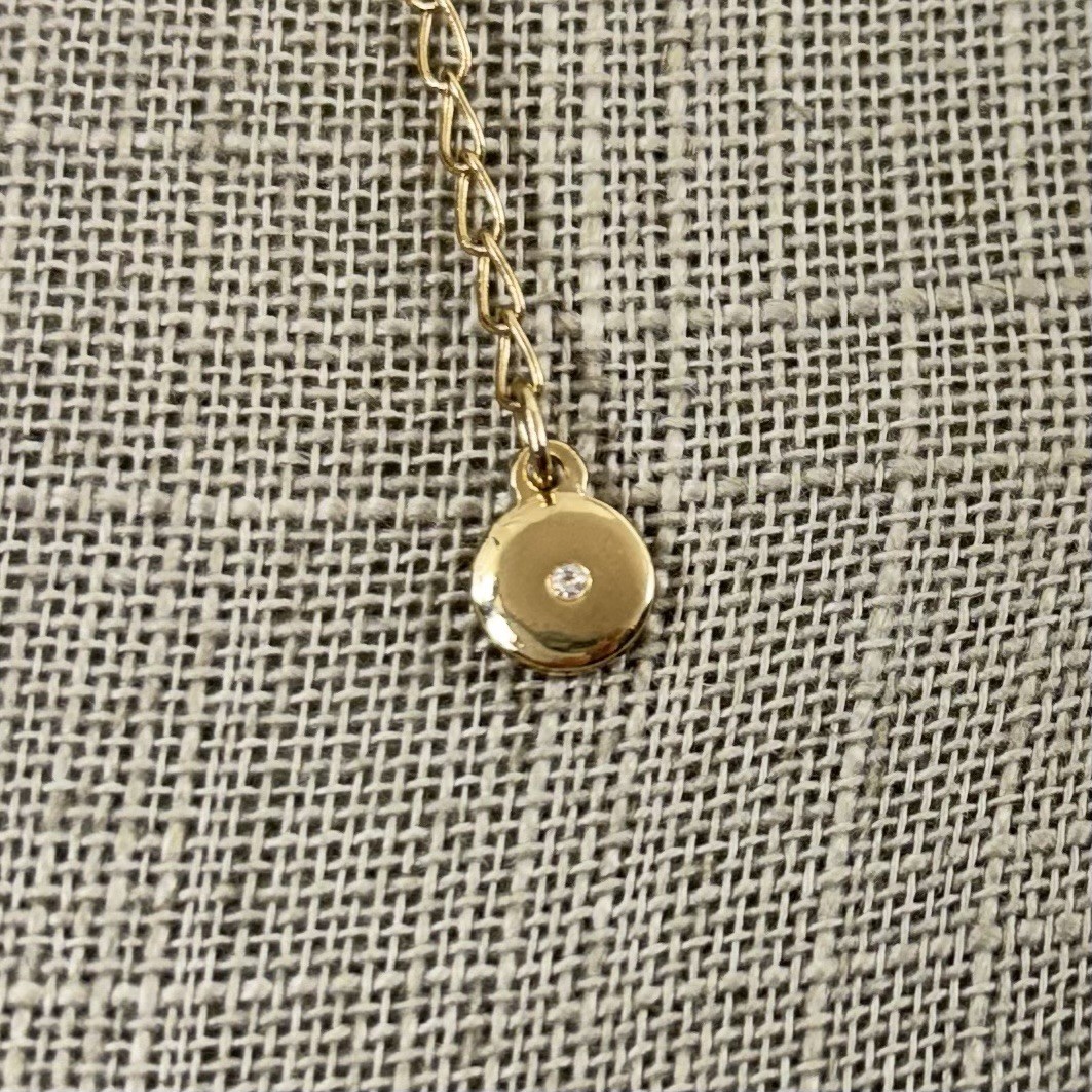 VERSONA GoldTone Teardrop Dangles Multicolor Acrylic Pendant Necklace Adjustable