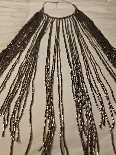 Nice V Versona Long Beaded Necklace Costume Jewelry