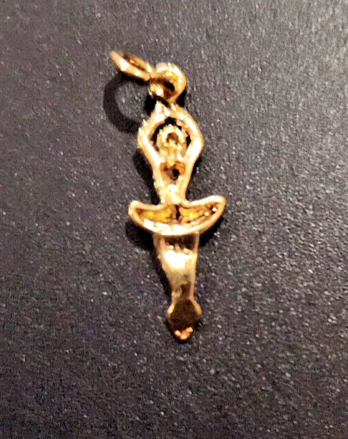 GOLD PLATED BALLERINA DANCER PENDANT CHARM — Lot 2605