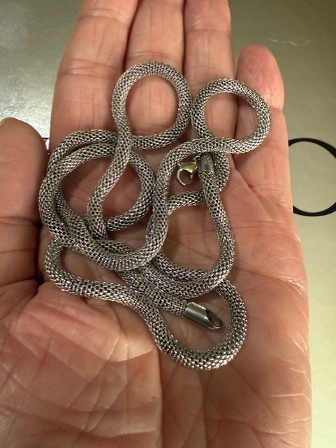 3.3mm Stainless Steel Popcorn Mesh Chain 29 Inch Unique